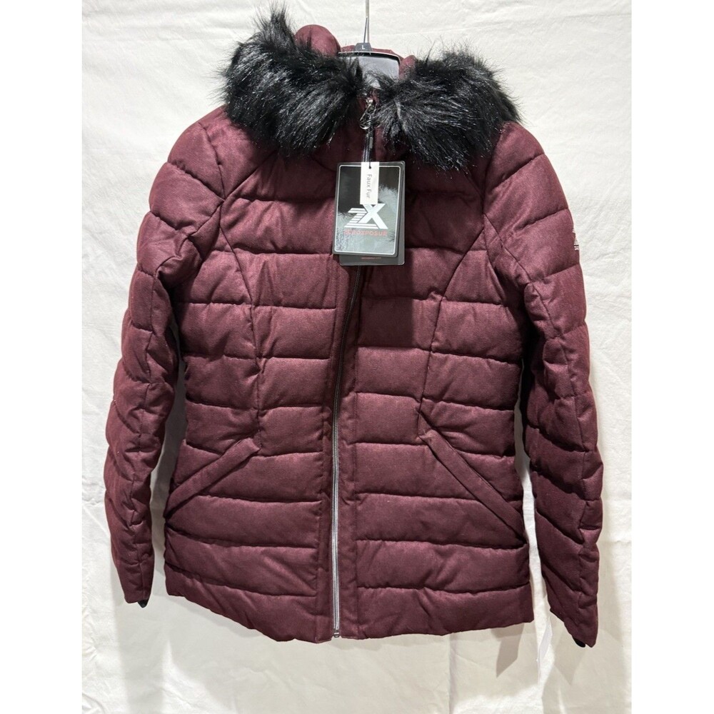 NWT Women's ZeroXposur Puffer Jacket Small Merlot